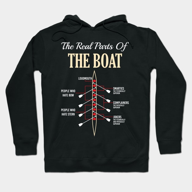 The Real Parts Of The Boat - Funny Rowing Boating Kayaking T-Shirts and Gifts Hoodie by Shirtbubble